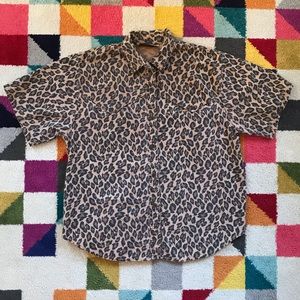 vintage animal print dress shirt